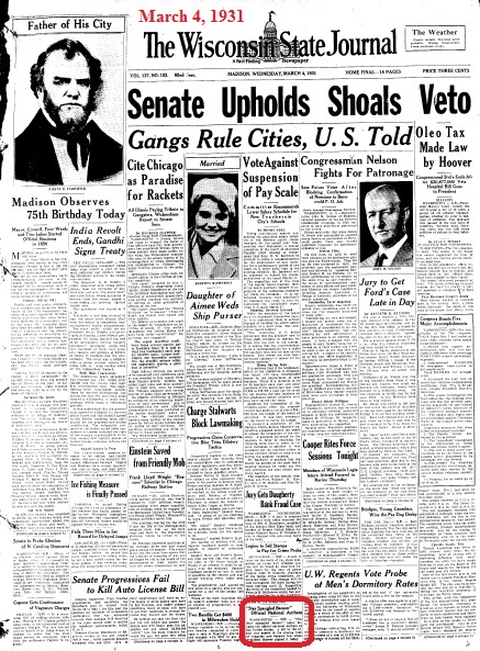 Wisconsin Journal National Anthem