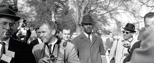 Harvey Gantt enrolling at Clemson University