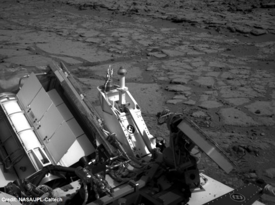 NASA Mars Curiosity Looking Back at Entry Into Yellowknife Bay