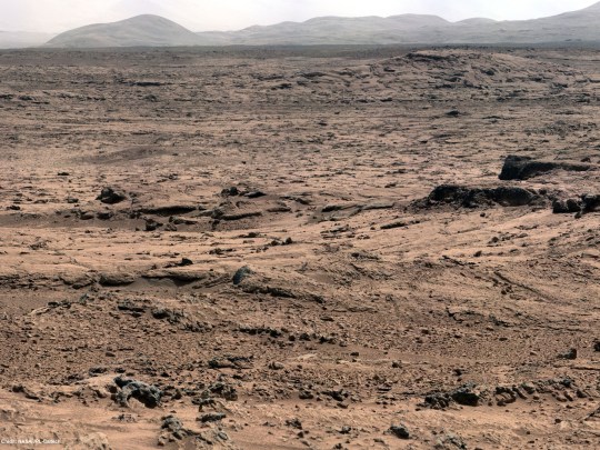 NASA Mars Curiosity Panoramic View From 'Rocknest' Position