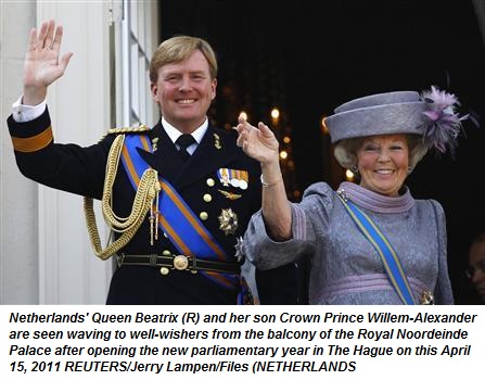 Queen Beatrix and Crown Prince Willem-Alexander