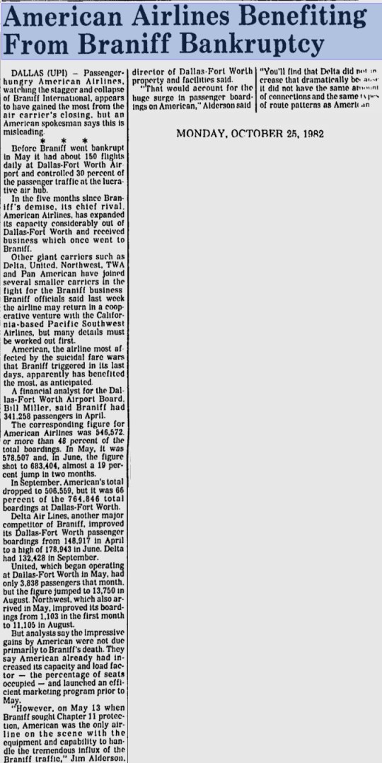 Braniff -American Airlines in Dallas-Ft Worth
