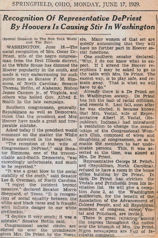 Herbert Hoover and dePriest