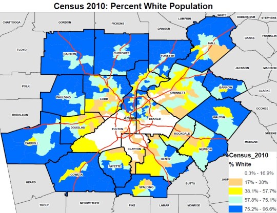 MARTA Atlanta Core Metropolitan Population