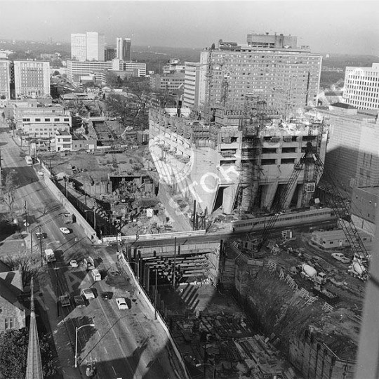 MARTA North-South Midtown subway construction