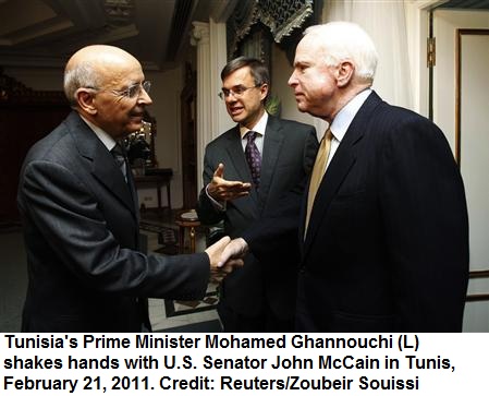 Senator John McCain in Tunisia