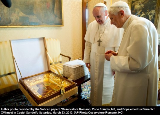 Pope Francis and Pope Emeritus Benedict XVI