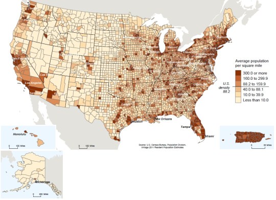 U.S. Population Density Map