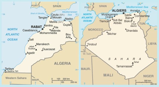 Morocco and Algeria