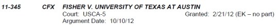 Fisher v. University of Texas