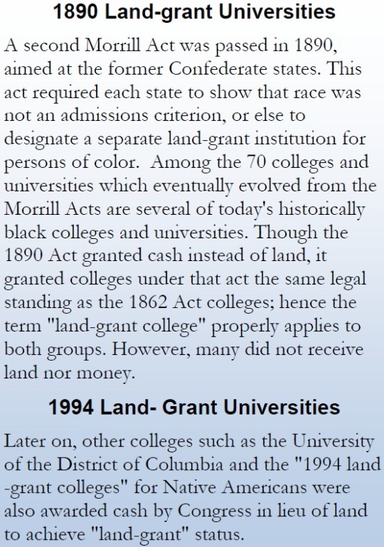 1890 and 1994 Land Grant Colleges