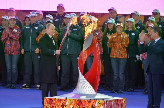 Russia Welcomes Olympic Flame 