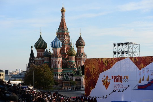 Russia Welcomes Olympic Flame 