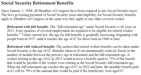 Social Security Retirement Benefits