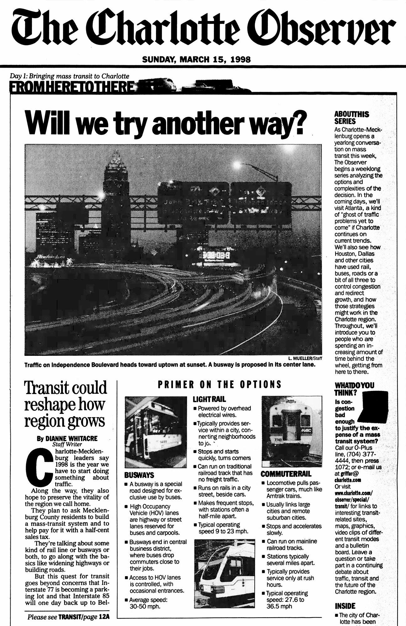 1998 March 15 Charlotte Transit Funding Tax