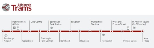 Edinburgh Tram map