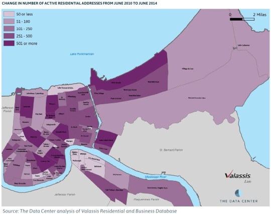 New Orleans Active Residential Addresses 2010-2014