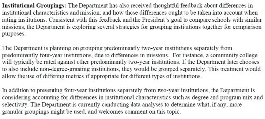 Institutional Groupings