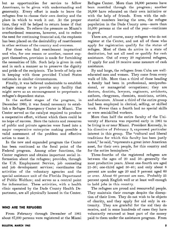 The Cuban Refugee Program