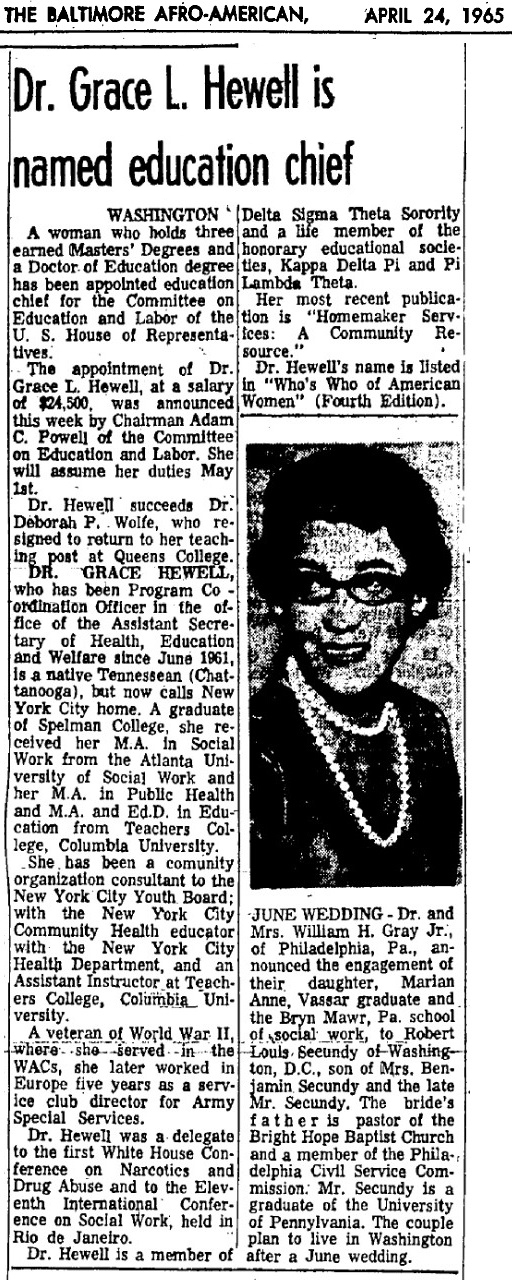 Dr. Grace L Hewell 1965