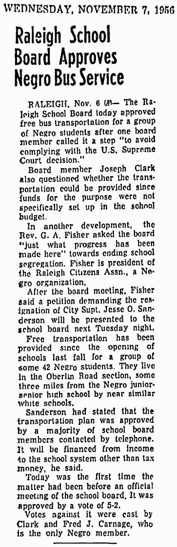 Wake County -Raleigh 1956