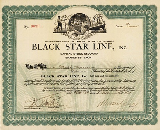 Black Star Line Stock