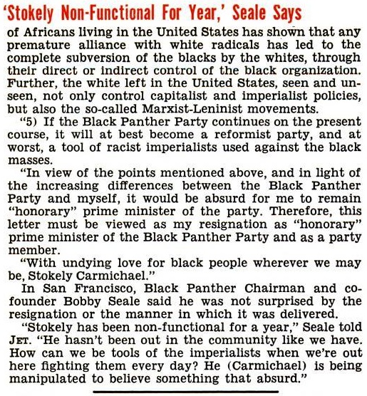 Kwame Touré Stokely Carmichael 1969 