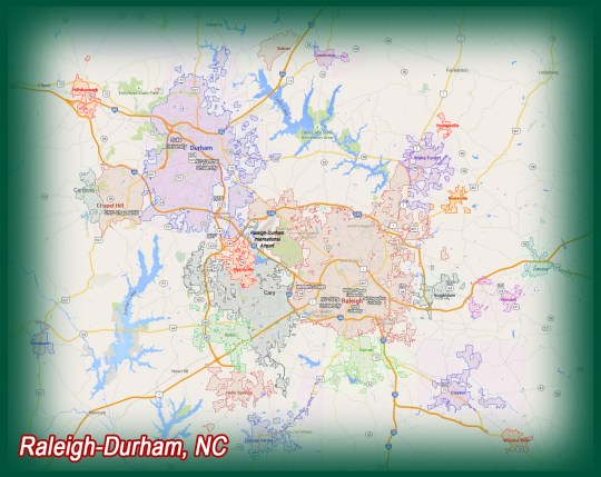Raleigh-Durham Metro Map 2015