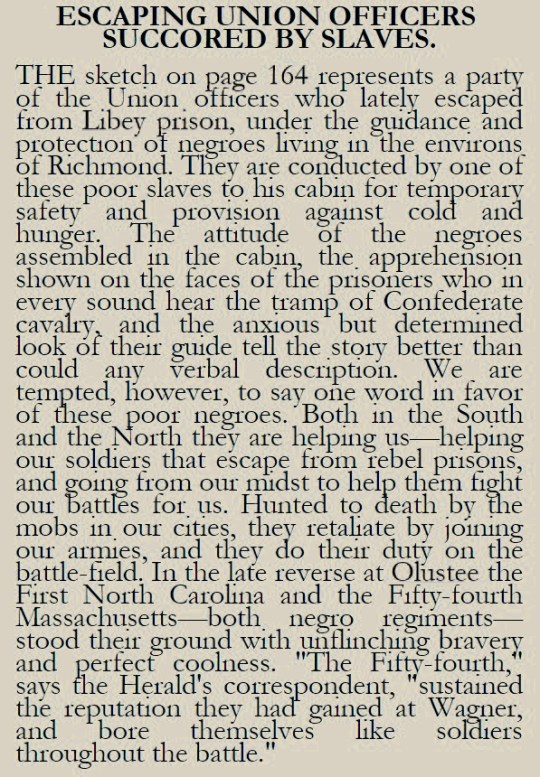 Escaping Union Officers Succored By Slaves