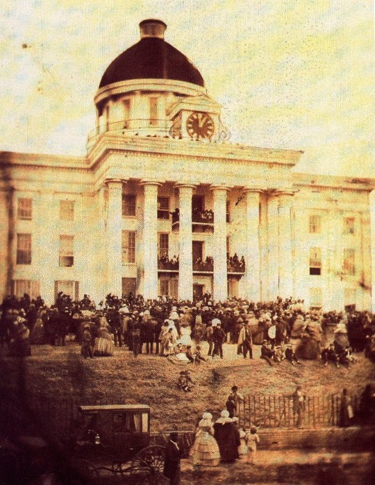 First inauguration of Jefferson Davis as President Confederate States of America at Montgomery Alabama February 18 1861