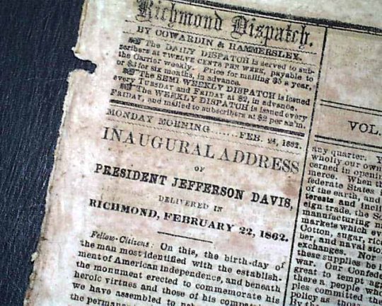 Jefferson Davis Inaugural Address 1862 -01