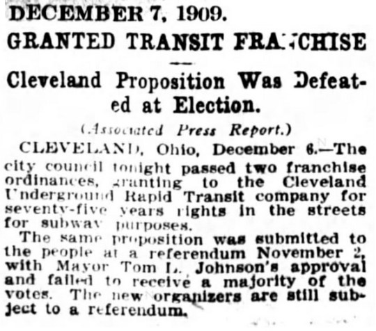 Cleveland Subway 1909