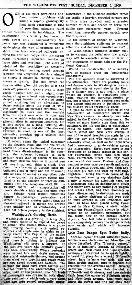 Washington Subway 1909