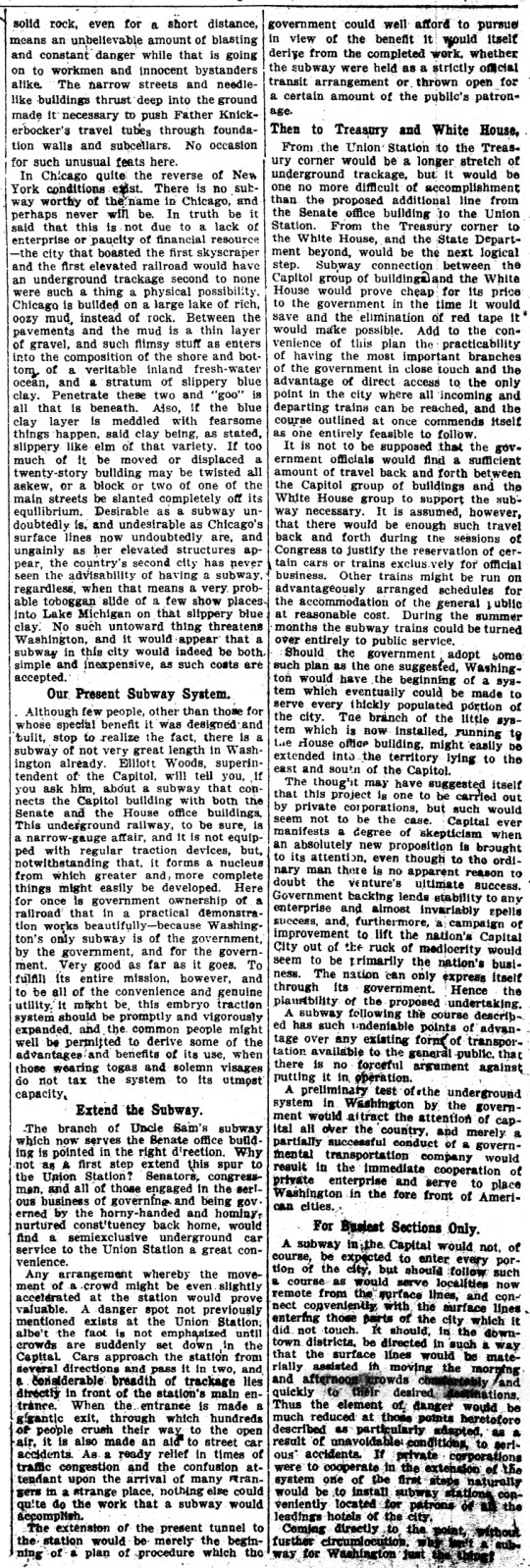 Washington Subway 1909