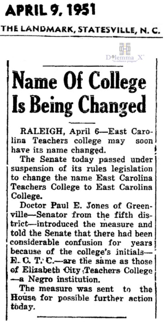 1951 East Carolina University