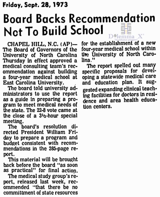 1973 ECU Medical School 