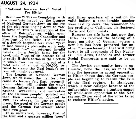 1934 Jews vote Hitler