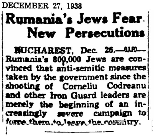 1938 Jews Romania