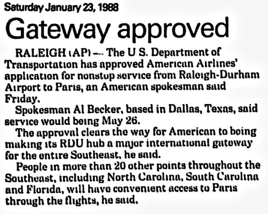 1988 Raleigh-Durham American Airlines Hub 02