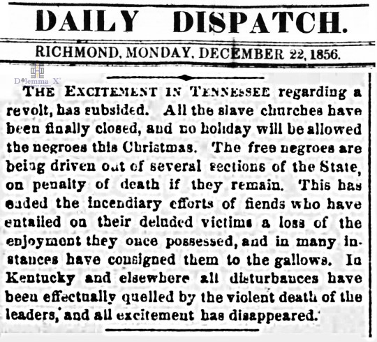 1856 Christmas Slavery