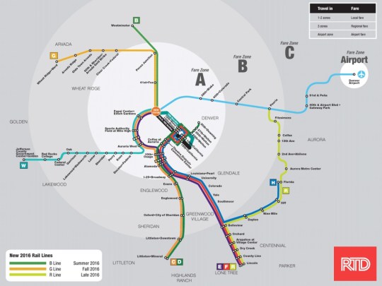 Denver RTD Rail Map