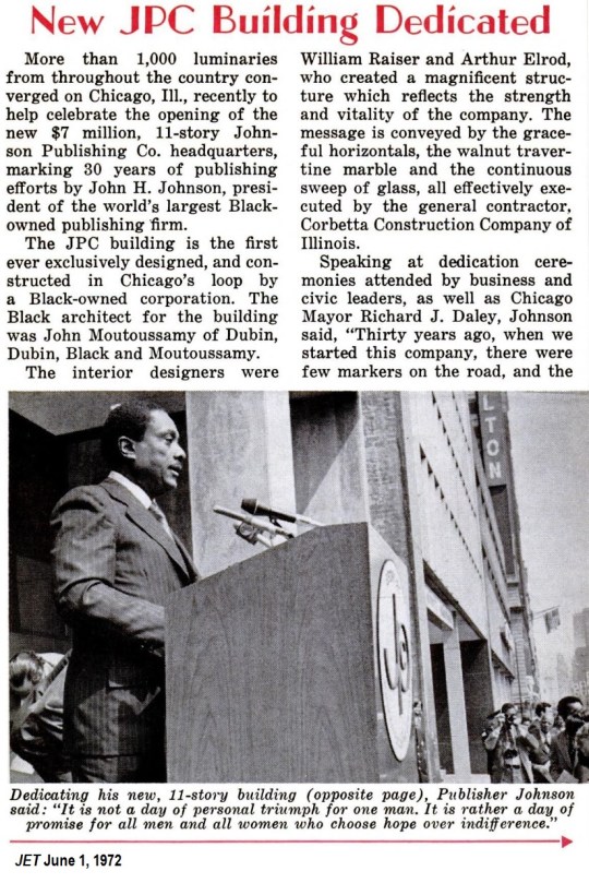 Johnson Publishing Company Headquaters 1972 