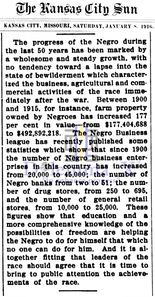 Black Banks January 1916