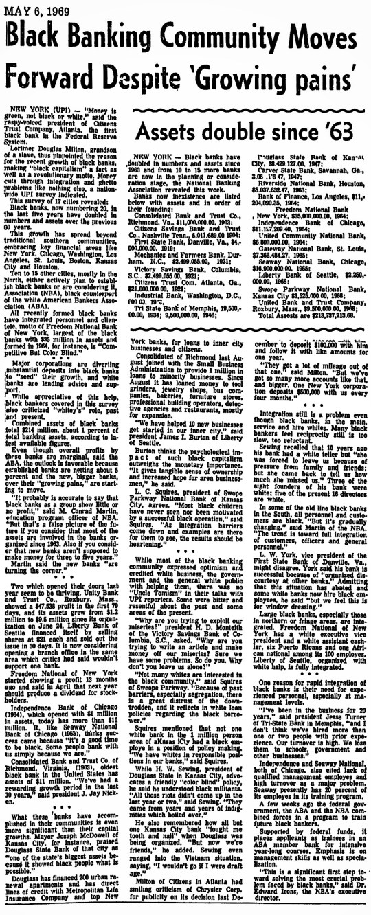 Black Banks May 1969