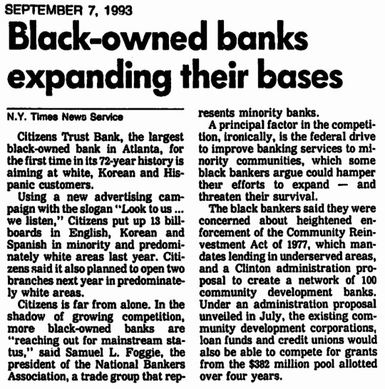 Black Banks September 1993