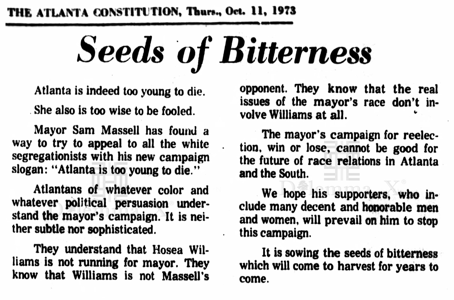 1973 Oct 11 Atlanta Too Young To Die