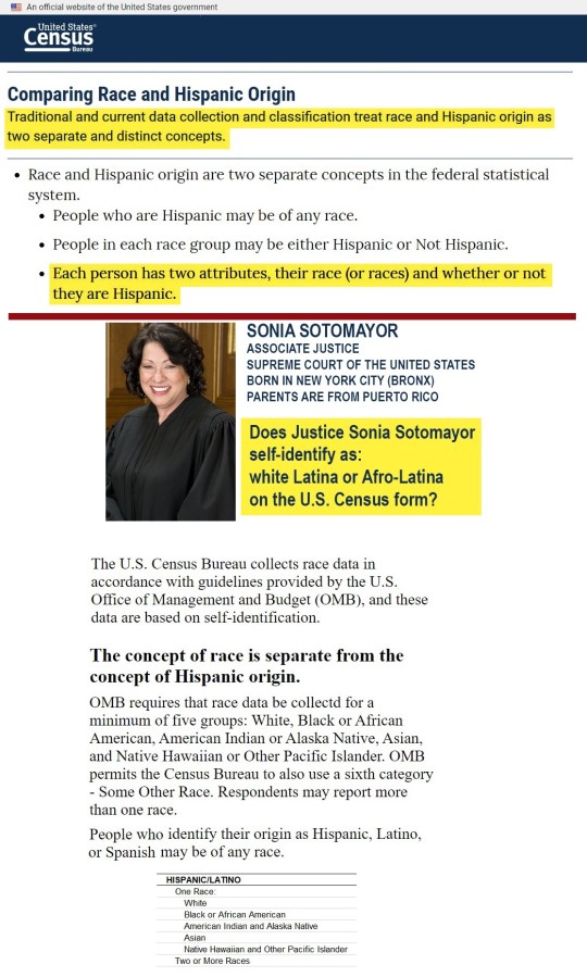 What race is justice Sonia Sotomayor