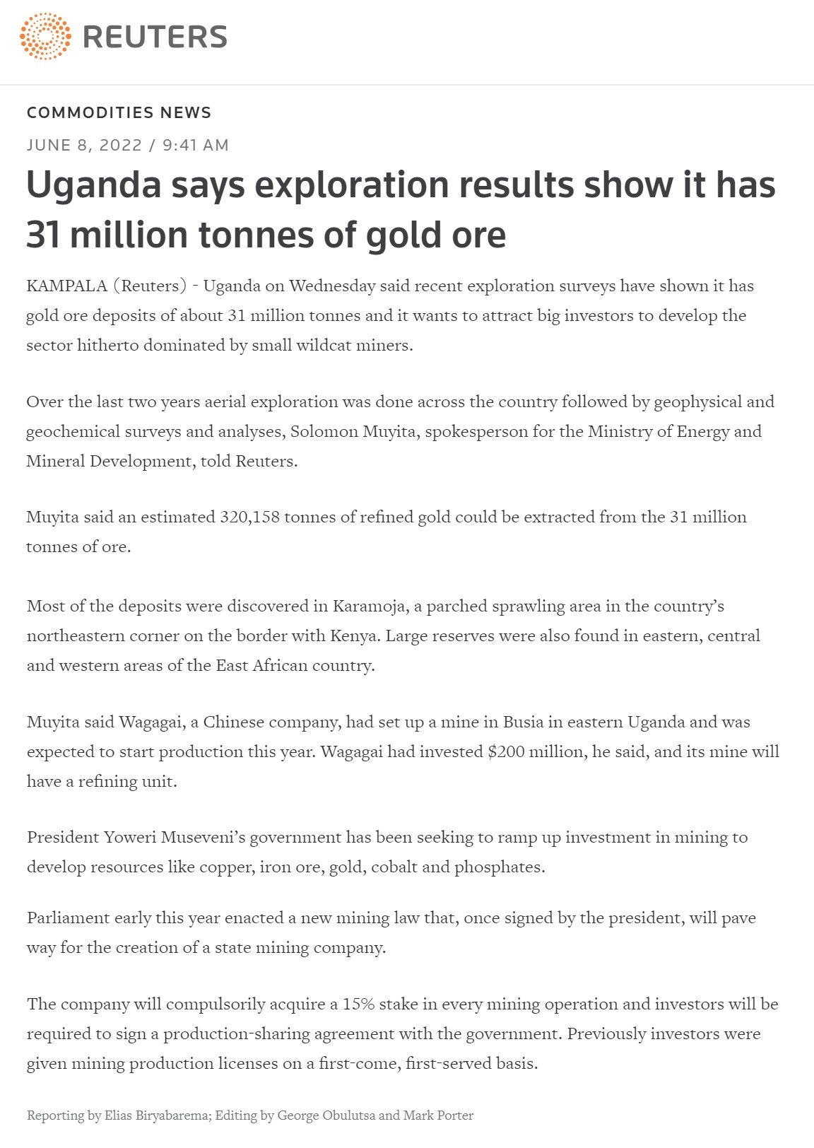Gold Uganda