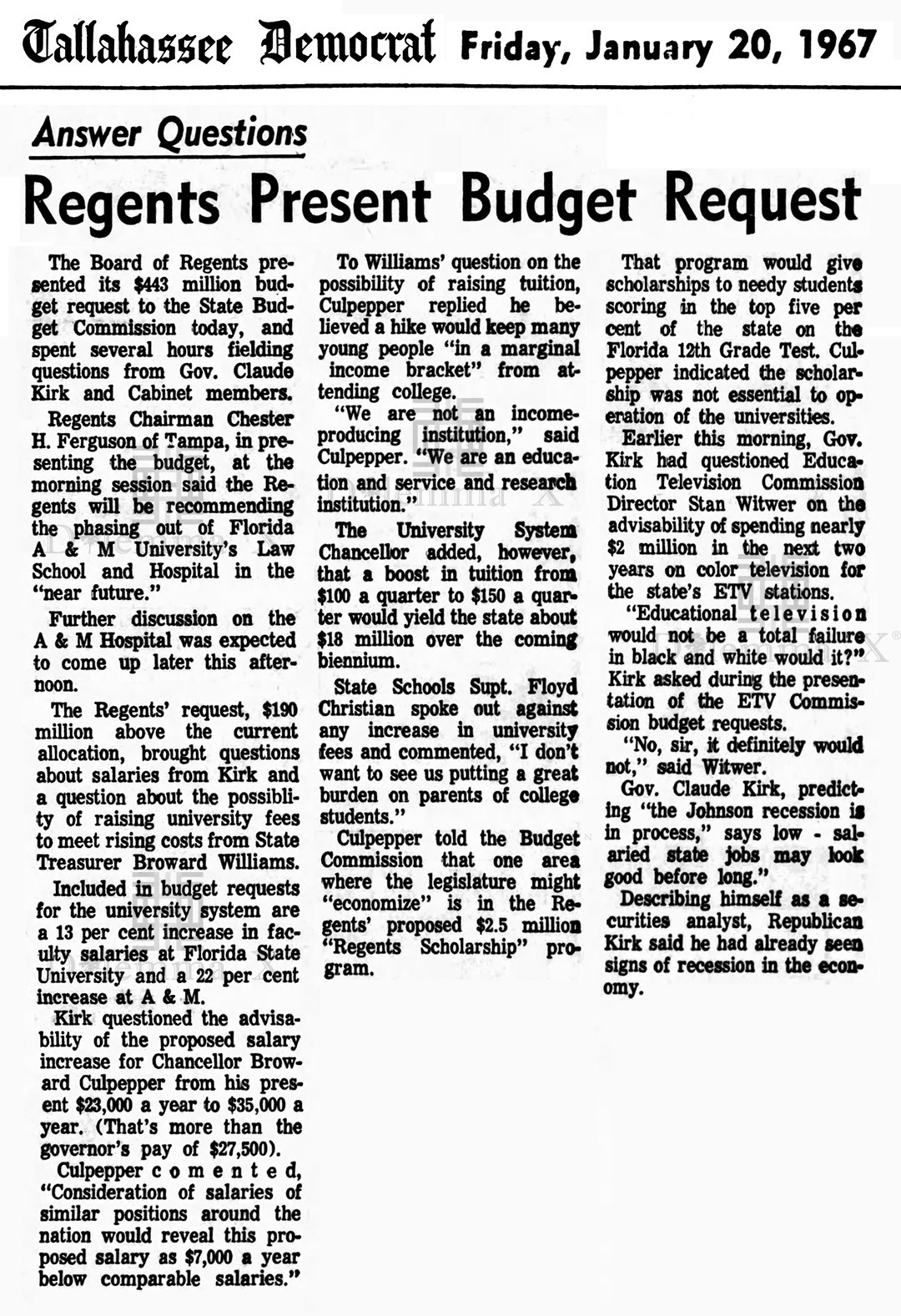 1967 Jan 20 FAMU Hospital Closing 03